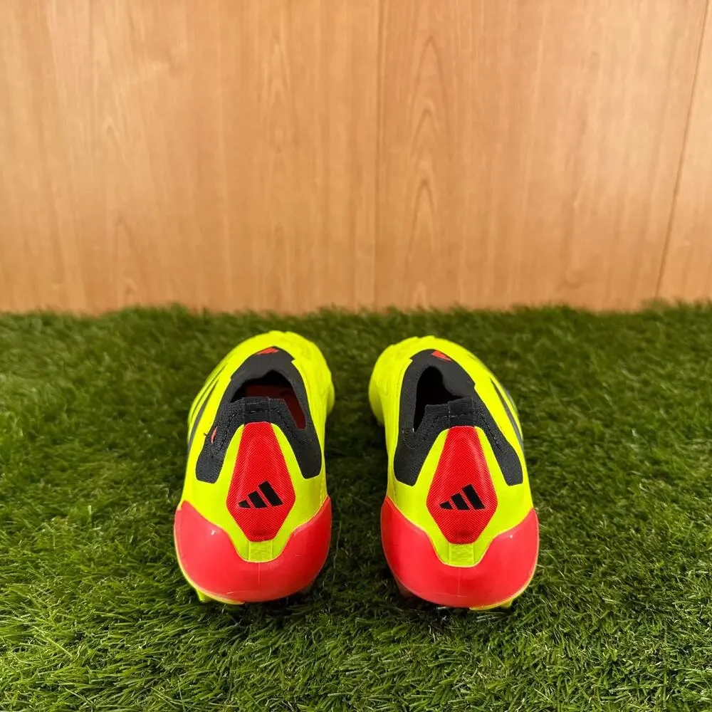 adidas Predator 24 Elite Laceless FG Solar Yellow IE2366 Men’s 8.5 Soccer Cleats